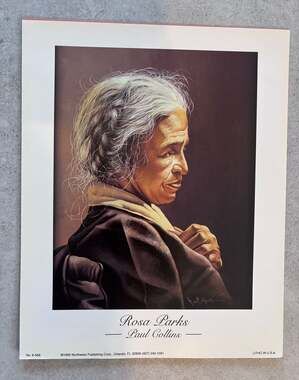 Paul Collins Rosa Parks 1996 Framed Art Print